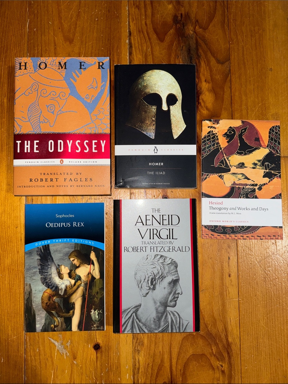 Classical Conversations Challenge IV books: The Odyssey, The Illiad, Oedipus Rex